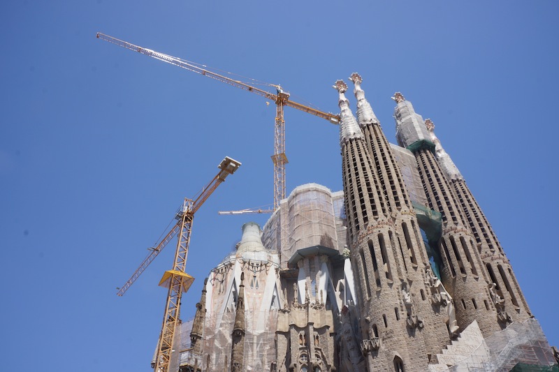 Remonty, ciągle te remonty. Tutaj akurat ekipa Cecilii Gimenez zajmowała się restaurowaniem Światyni pokutnej Sagrada Familia. 
